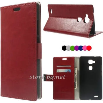 Image 1 of Huawei Ascend Mate7 Magnetic Wallet Кожен Калъф + Протектор