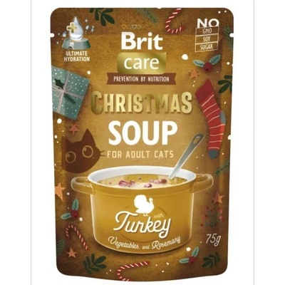 Brit Care Cat Christmas Turkey Soup 75 g Коледна супа за котки с пуешко месо, зеленчуци и ароматни билки