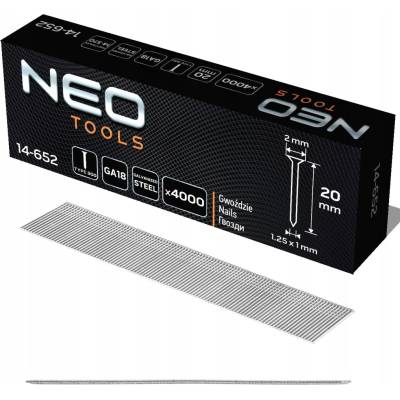 NEO TOOLS NEO Pozinkované klince do pneumatickej zošívačky 14-652