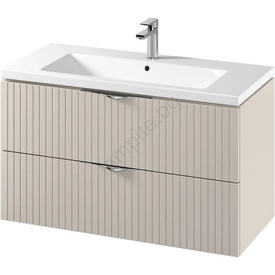 Cersanit S801-548 - Висящ шкаф за баня с мивка TIRSO 100x45 см бежов (CS0207)