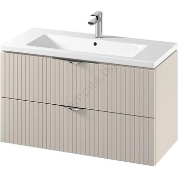 Cersanit S801-548 - Висящ шкаф за баня с мивка TIRSO 100x45 см бежов (CS0207)