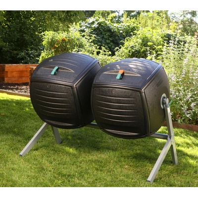 Lifetime Twin kompostér 380l čierna farba LK02000