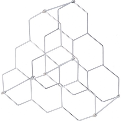 Compactor stojan na víno HEXAGON pro 6 lahví, skládací, 28 x 28 x 14,5 cm, chromovaný RAN11924