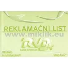 RVD 9554 Reklamační list - 100l