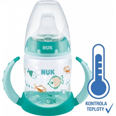 Nuk First Choice lahev na účení s kontrolou teploty zelená 150 ml