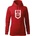 DRAGOWA дамски суитшърт с качулка, Army Girl, червен, 320г/м2 (5894)