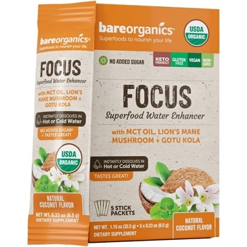 bareorganics Focus Superfood Water Enhancer [12 x 6.5 грама] Кокос