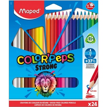 Maped Color´Peps Strong trojhranné farbičky 24ks v kartónovom obale