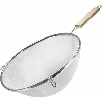 Cedník pocínovaný průměr 25 cm se dřevěnou rukojetí 100031529