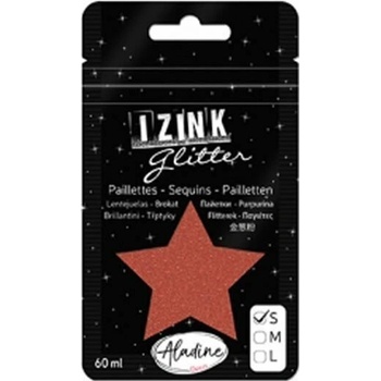 Aladine IZINK GLITTER třpytky velikost S 60 ml hnědá