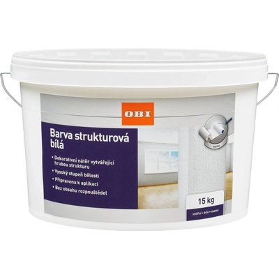 OBI Interiérová barva strukturovaná 15 kg bílá matná