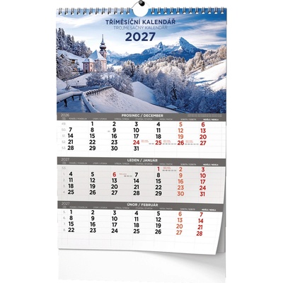 Tříměsíční obrázkový nástěnný 2024