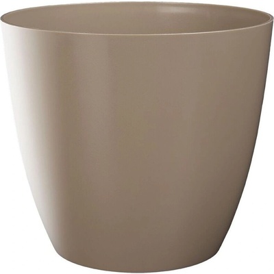 Plastkon květináč Ella lesklá 25 cm taupe