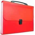 TETIS Folding briefcase with racka A4 red BT623-C