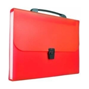 TETIS Folding briefcase with racka A4 red BT623-C