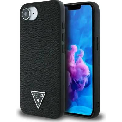 GUESS Калъф Guess Grained Triangle MagSafe за iPhone 16e - черен (3666339453398)