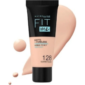 Maybelline Fit Me! Matte & Poreless Make-Up Zjednocujúci make-up s matujúcim efektom 128 Warm Nude 30 ml