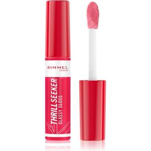 Rimmel Thrill Seeker Glassy Gloss блясък за устни за по-голям обем цвят 600 Berry Glace 10ml