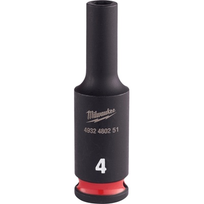 MILWAUKEE Nástrčný kľúč 1/4" - Hex 4 SHOCKWAVE predĺžený