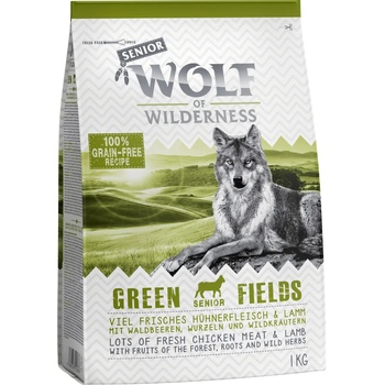 Wolf of Wilderness 5кг Senior Green Fields Wolf of Wilderness, суха храна за кучета с агнешко