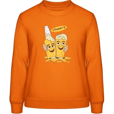 AWDis Sweat mikina Pivní motiv Na zdraví Orange Crush