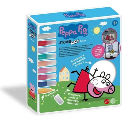Teddies Okenné samolepky a omaľovánky Peppa Pig s farbami