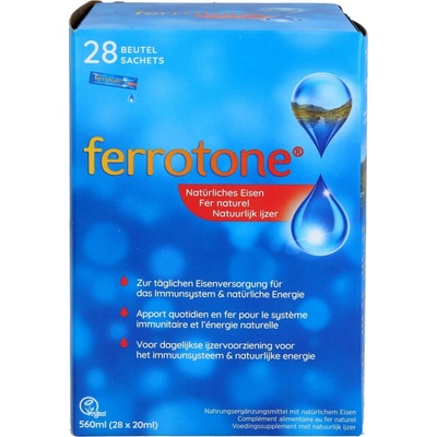 Ferrotone 100% přírodní zdroj železa sáčky 28 x 20 ml