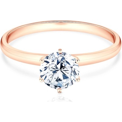 Savicki Zásnubný prsteň ružové zlato diamant SV R9 D R