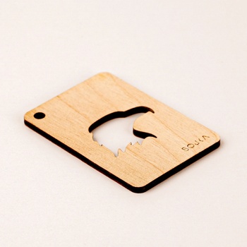 SOJKA Dřevěná vůně do auta - Dravec Obrys