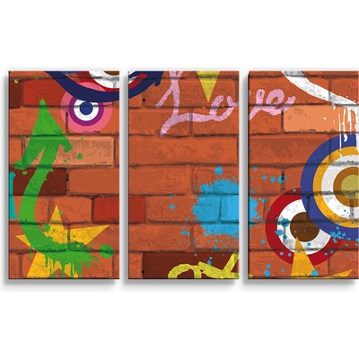 Sablio Obraz - 3-dílný Múr: 120x80 cm