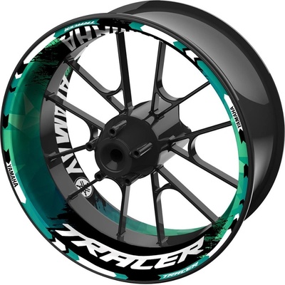 SEFIS jednodielne polepy na kolesá YAMAHA Tracer čierno-zelená