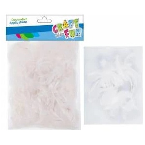Craft with fun Decorative feathers white 20-30cm 16g