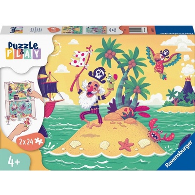 Ravensburger & Play Pirátske dobrodružstvo 2 x 24 dielov