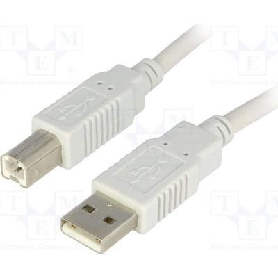 BQ Cable CAB-USBAB/5 USB 2.0, USB A vidlice, USB B vidlice, 5m, šedý
