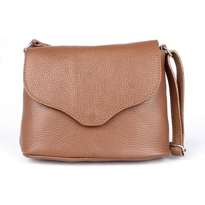 Vera Pelle malá kožená crossbody kabelka no. 61 hnědá