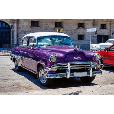 DIMEX ART Флизелинов фототапет автомобил на улицата на хавана 375 x 250 см