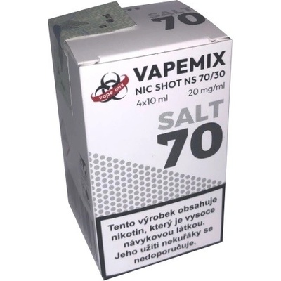 VapeMix NIC SHOT Salt 70/30 4x10ml 20mg