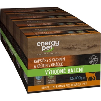 Energy Pet Adult s kachním a krůtím v omáčce 48 x 100 g