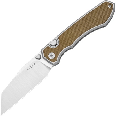 Kizer Wharning S45VN Satin,Aluminum&Norplex UltreX Micarta Ki3738A1
