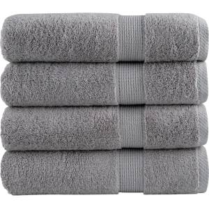 vidaXL Премиум кърпи за ръце SOLUND 4 бр. сиви 50x100 см 600 г/м2 (137306)