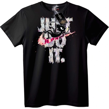 NOONEBRAND Тениска Черна котка пробива стена - 5XL, Black