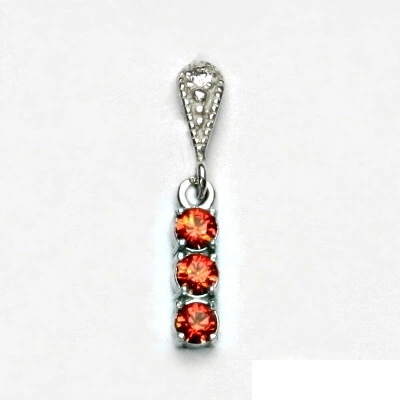 Čištín Stříbrný přívěsek Swarovski krystaly paparadga P 1323/14