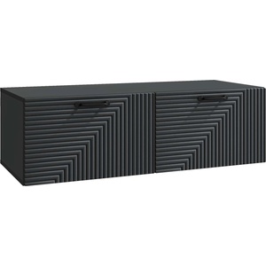 vidaXL Стенно монтиран ТВ шкаф Черно 98 x 41 x 30 см (898696)