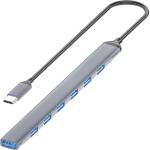 BlackBird USB 3.0 Type-c 7-портов хъб, изключително тънък, с алуминиев корпус, за преносими компютри BH1468 (BH1468)