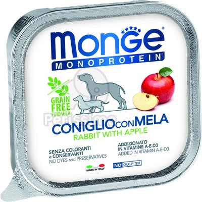 Monge Monoprotein Fruits пастет - заешко, ябълка 150 г