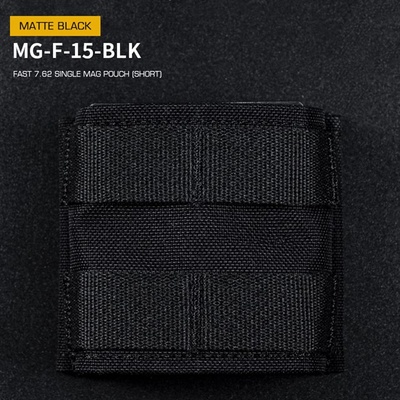 Wosport Fast type Single molle na zásobníky typu SR-25, M-14, AK, SA58, krátká černá