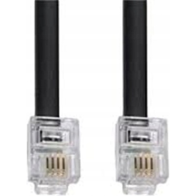 Solight SST0102E telefónny kábel, RJ11 konektor - RJ11 konektor, 2m, manžeta