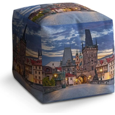 Sablio Taburet Cube Karlův most: 40x40x40 cm