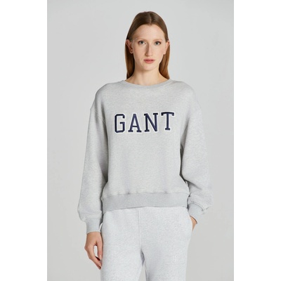 Gant Logo C-Neck Sweat šedá