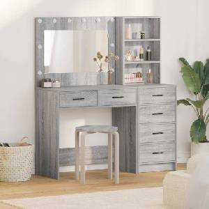 vidaXL Тоалетка 2 бр. Светлосиво 78.5 x 41 x 135 см (3334196)